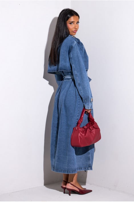 Manteau long en jean