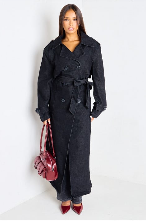 Manteau long en jean