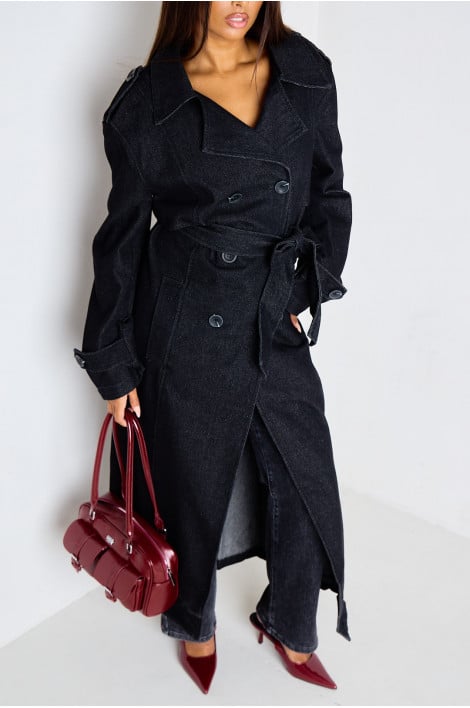 Manteau long en jean
